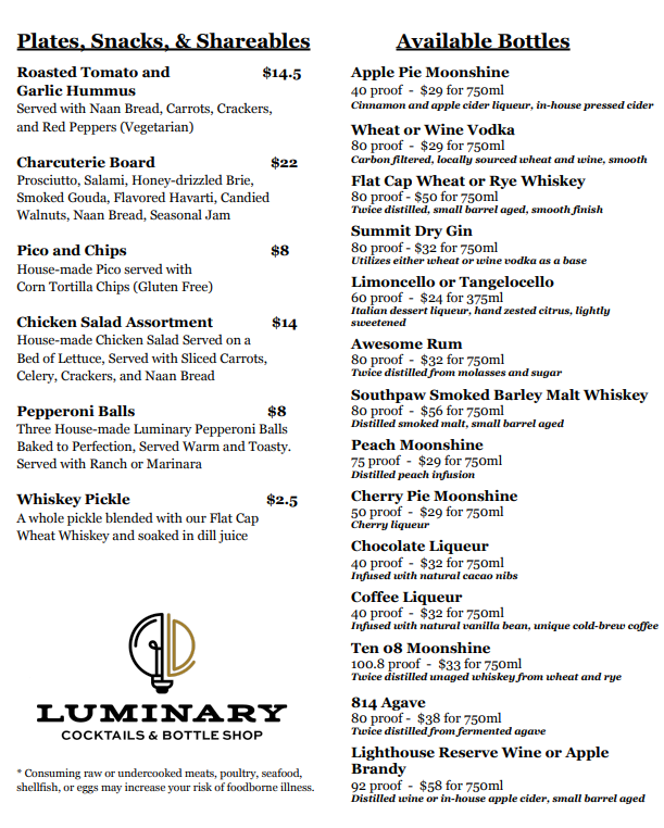 Downtown Drink Menu Spring 2026 Pg 2