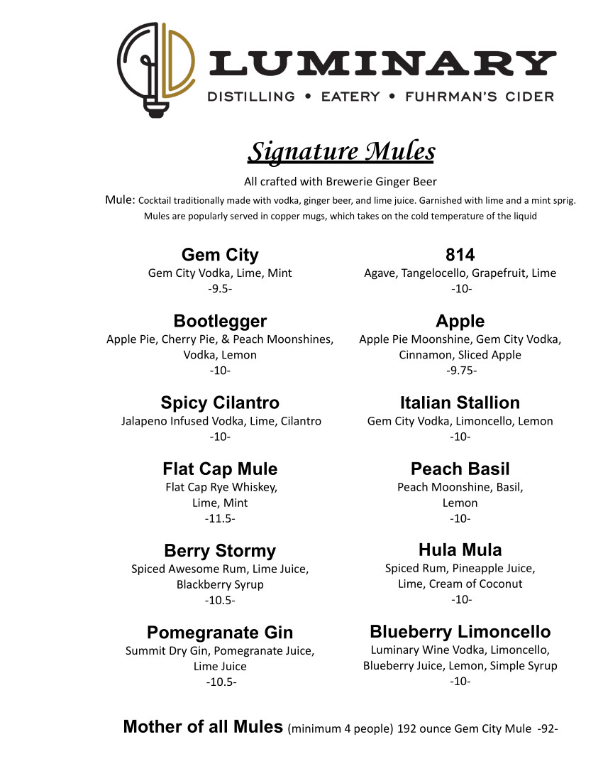 Menu Summer 2026 for Binder 2 column Drink 1